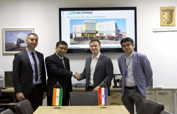 Ambassador Arindam Bagchi visited to the state-of-the-art facilities of ALTPRO, a leader in railway signaling and safety systems in Croatia on 16 May 2019